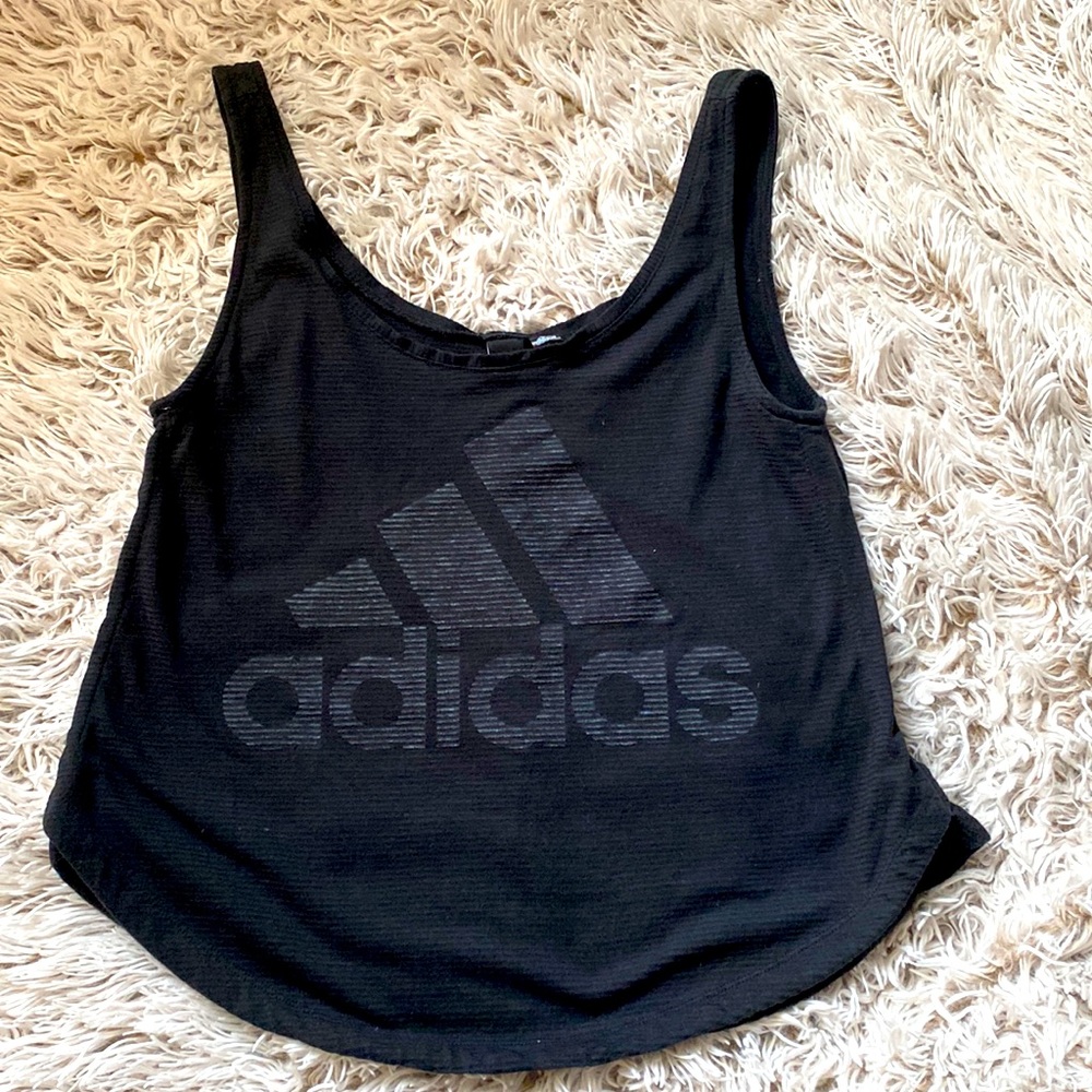 Adidas Women’s Black Logo Tank Top